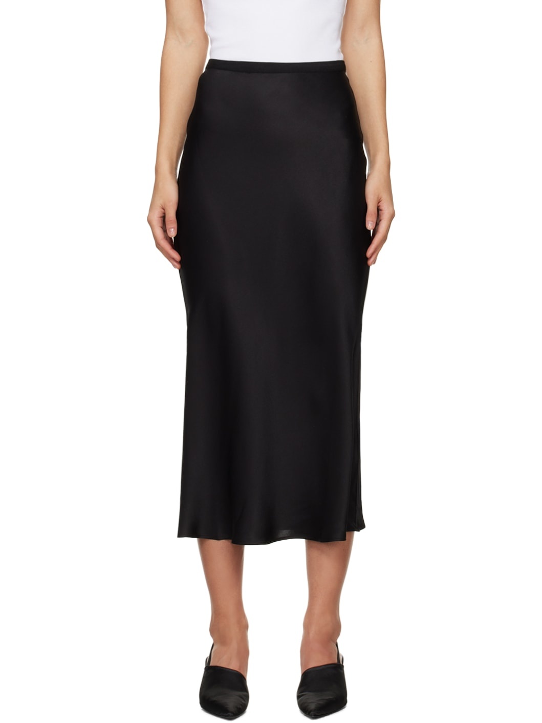 Black Bar Midi Skirt - 1