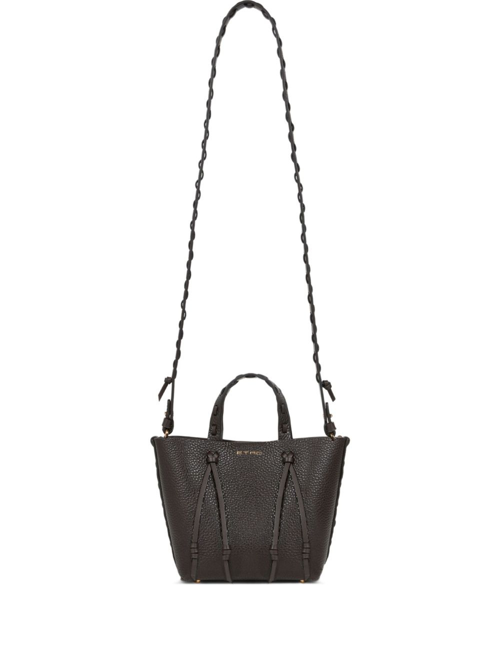 mini leather tote bag - 3