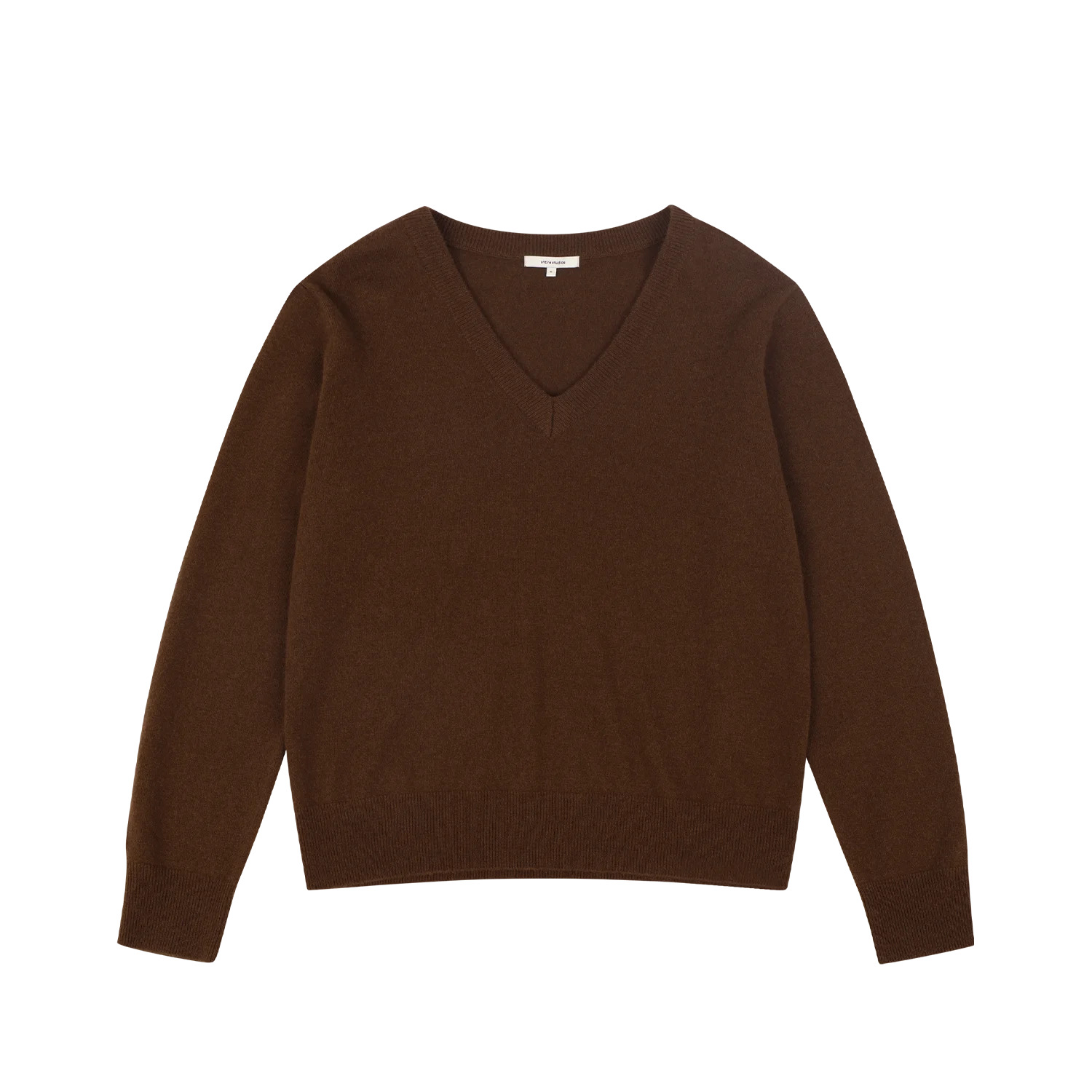 KNIT V-NECK CEDAR - 1