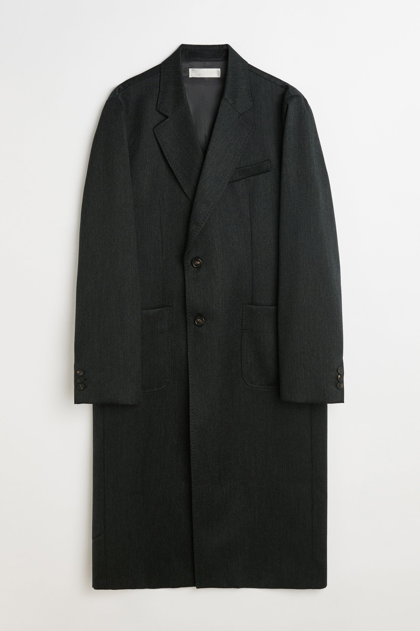 Robe Overcoat Premium Charcoal Office Wool - 1