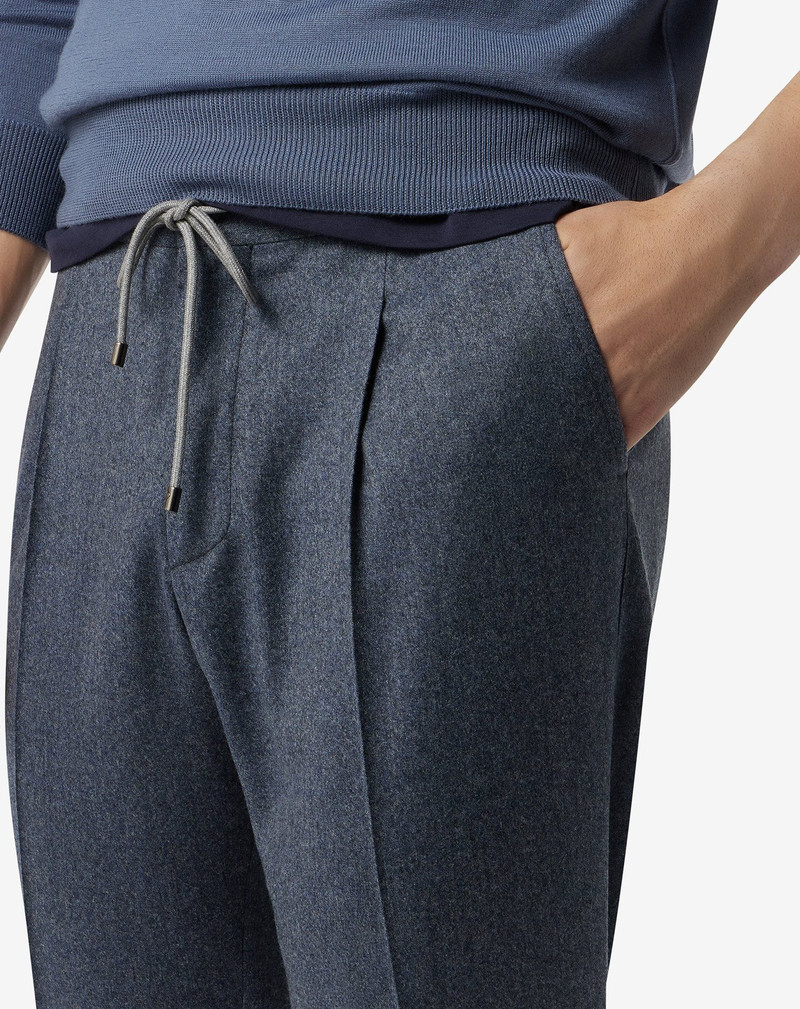 Sugar paper blue pure wool flannel joggers 5
