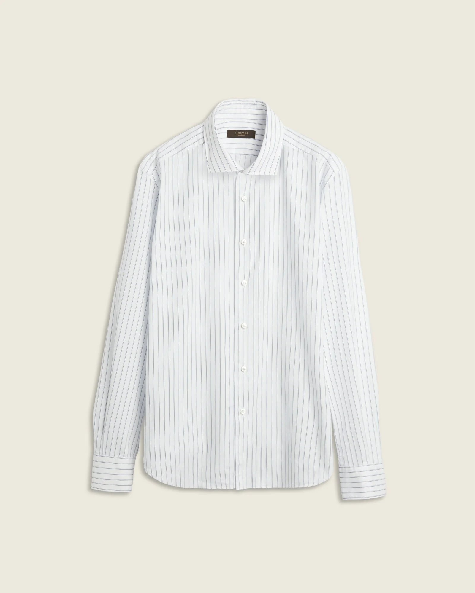 Slim fit striped cotton shirt - 1