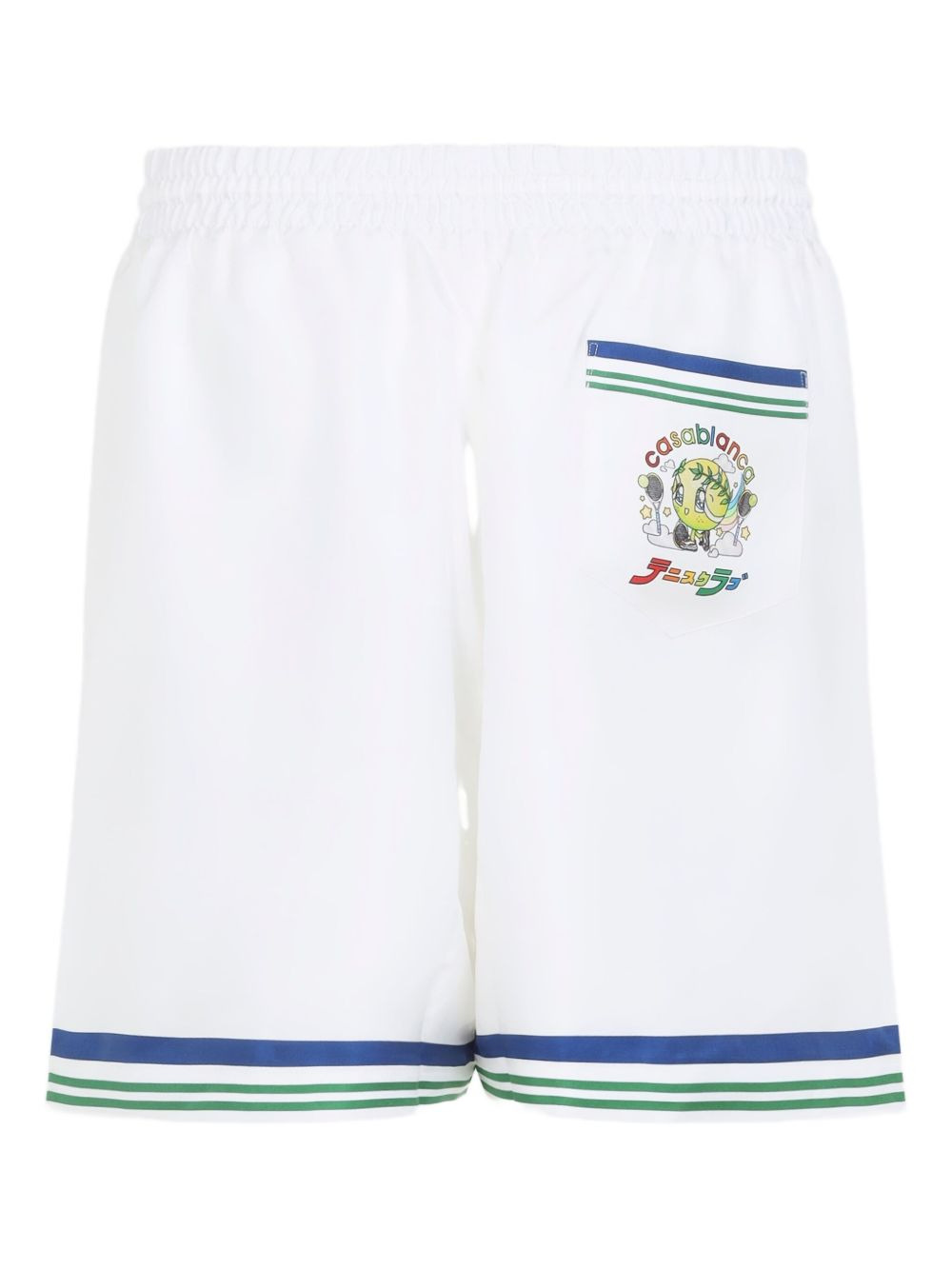 drawstring silk track shorts - 2