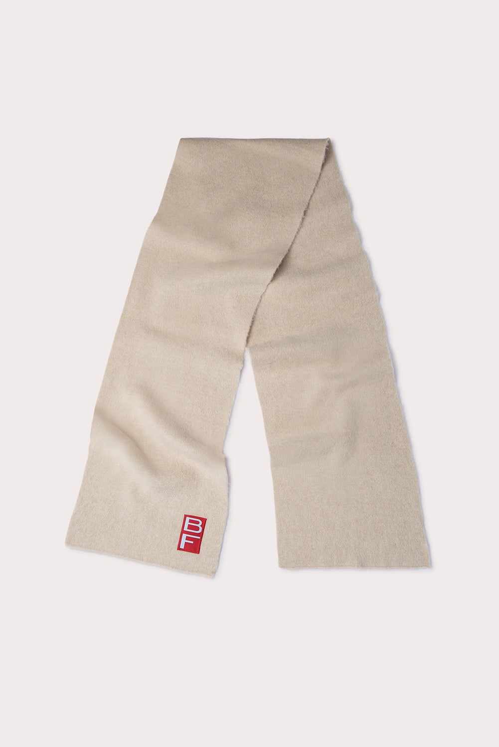 SOLID SCARF CREAM ALPACA - 1