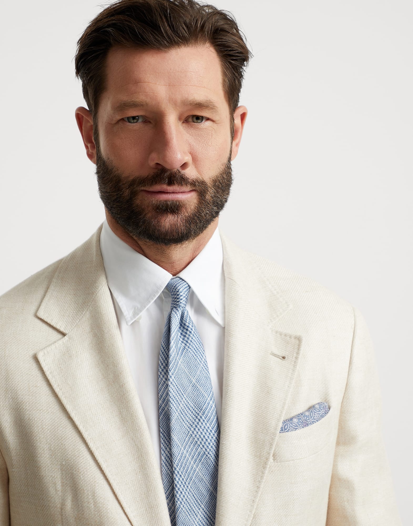 Linen and silk Prince of Wales tie - 3