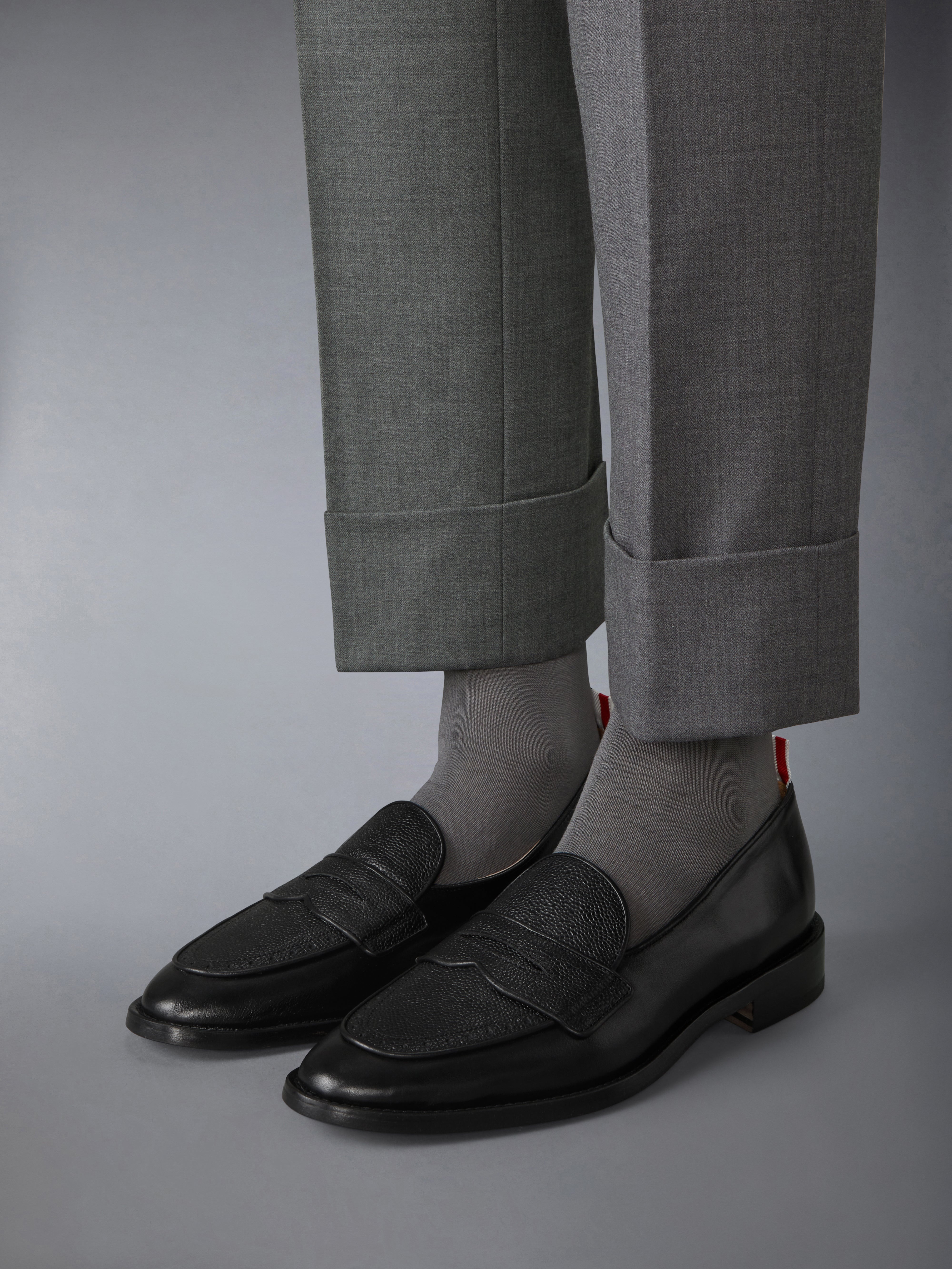 VITELLO CALF & PEBBLE GRAIN PENNY LOAFER - 2