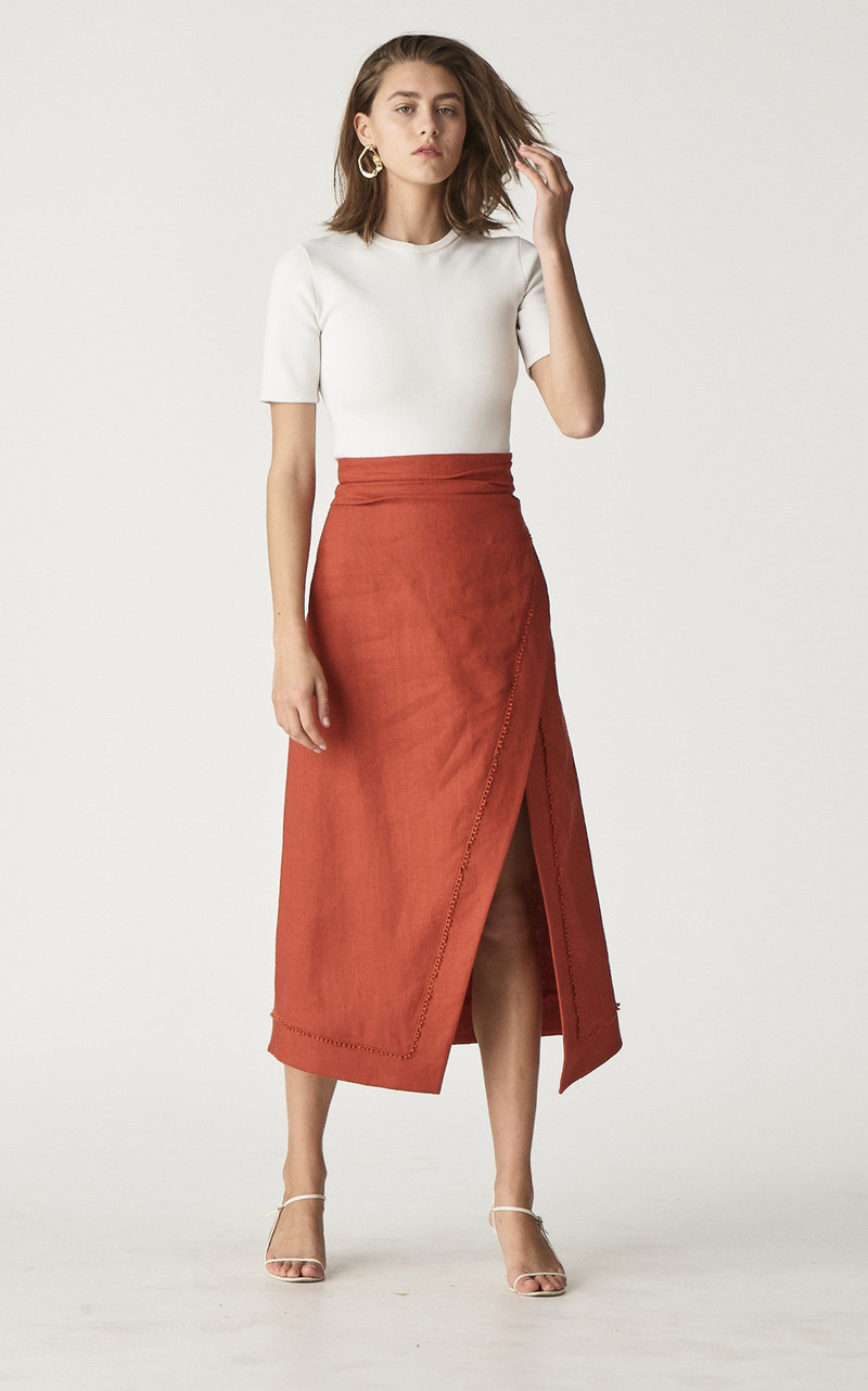 RACHEL GILBERT Alyx Crepe Top white outlook