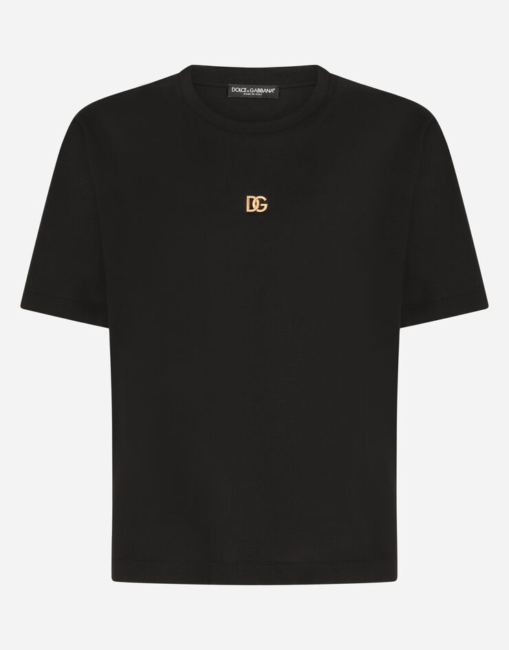 Cotton T-shirt with DG logo - 3