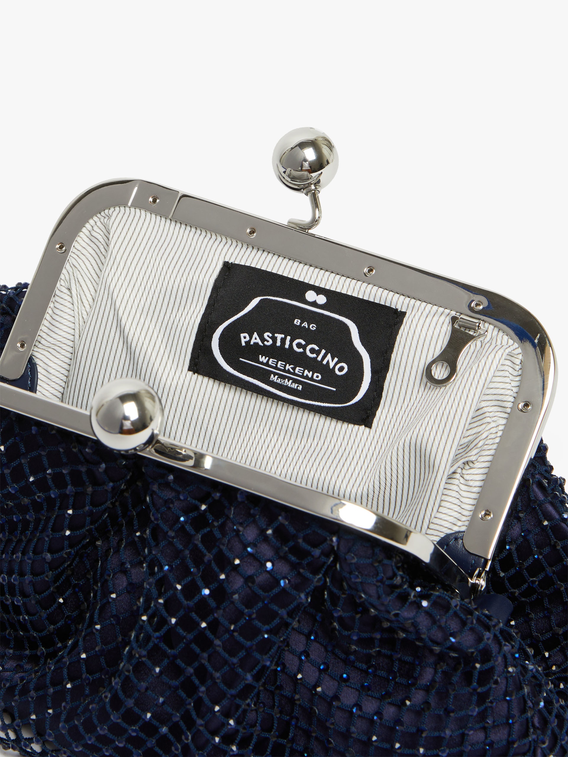 EDITA Small Pasticcino Bag in mesh and rhinestones - 6