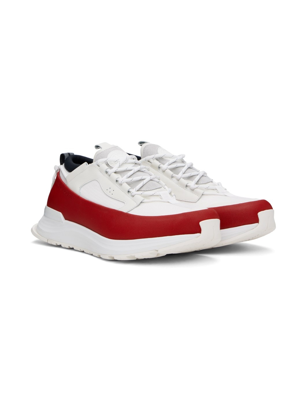 White & Red Glacier Trail Sneakers - 4