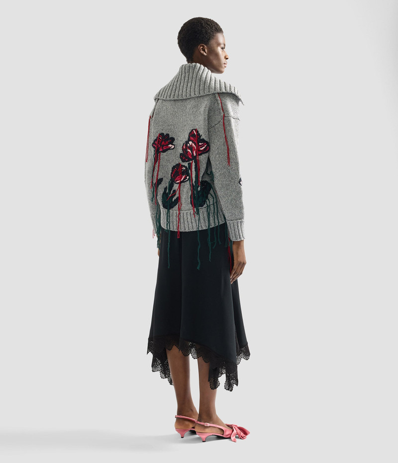 FLORAL EMBROIDERED KNIT CARDIGAN 4