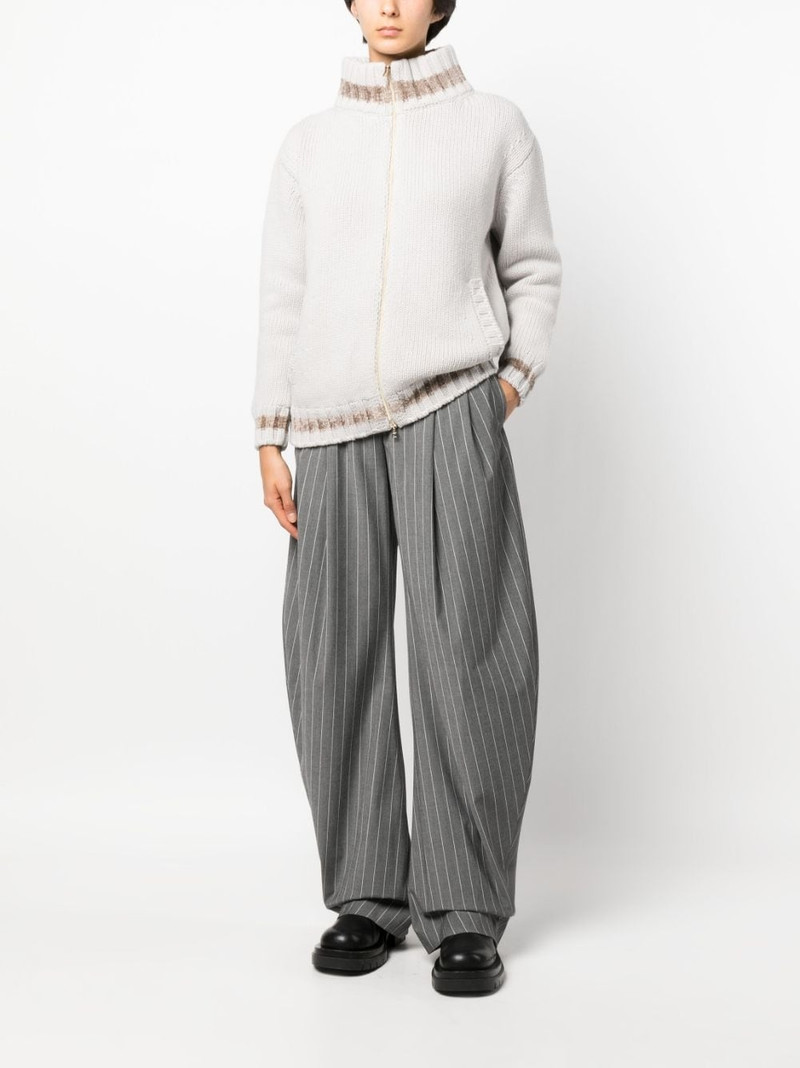 Herno striped wool cardigan outlook