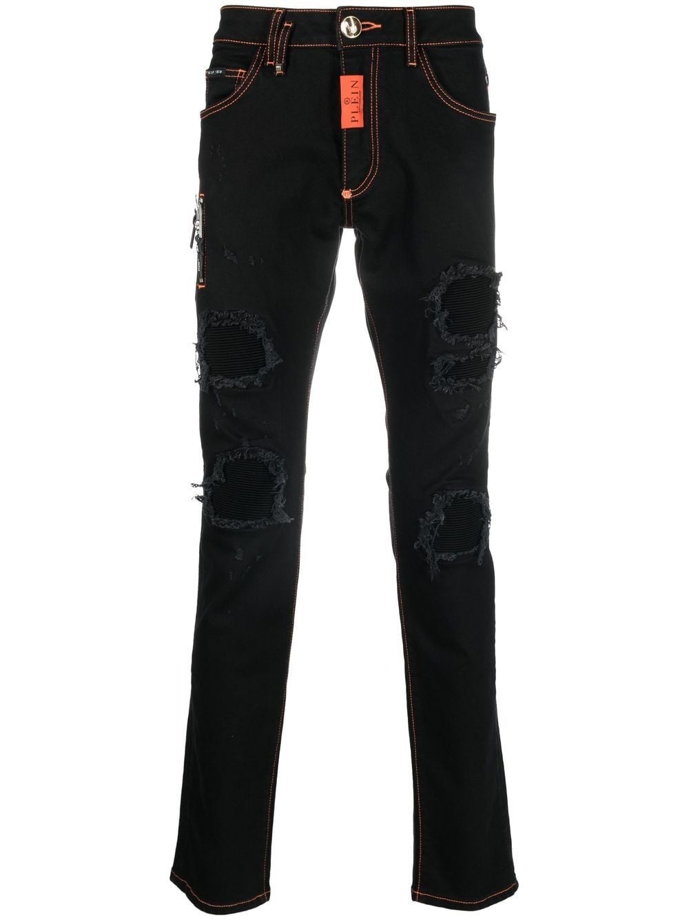 ripped slim-cut jeans - 1