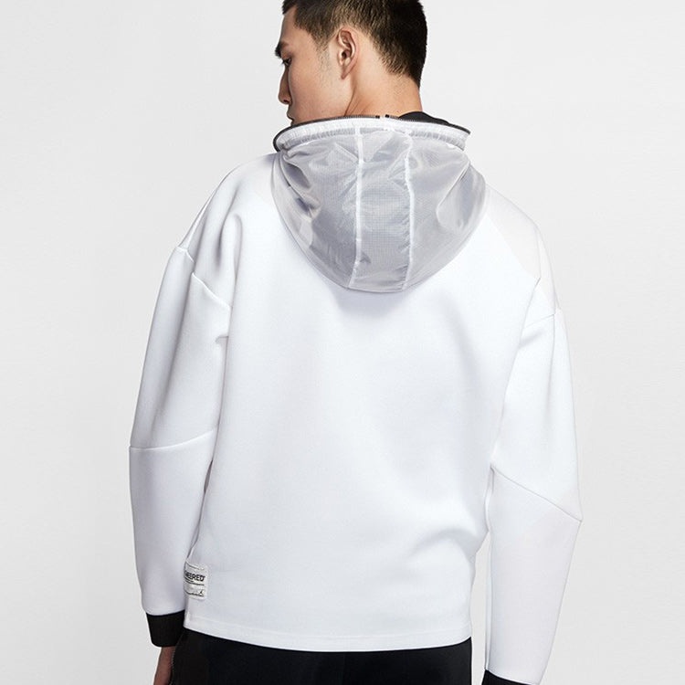 Air Jordan Half Zipper Sports Pullover White AT9780-100 - 4