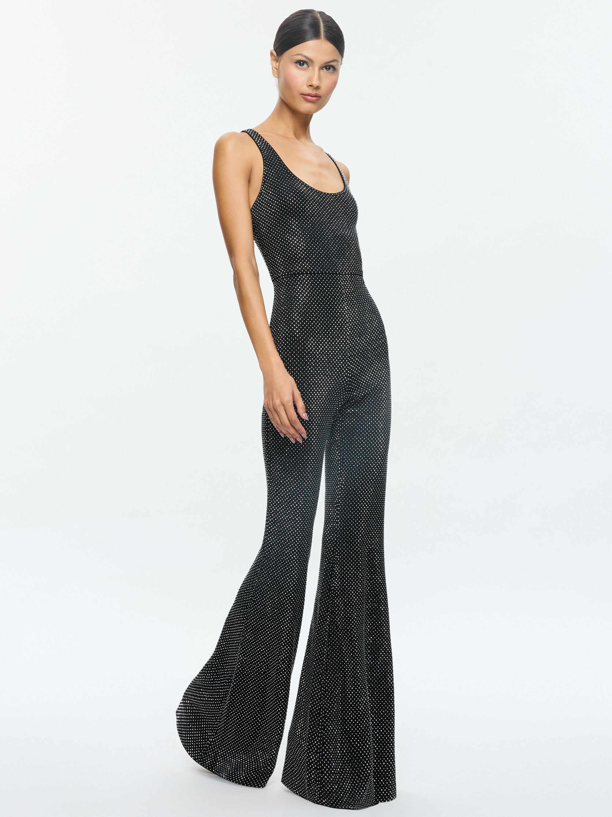 TERESA EMBELLISHED BELL BOTTOM JUMPSUIT - 4