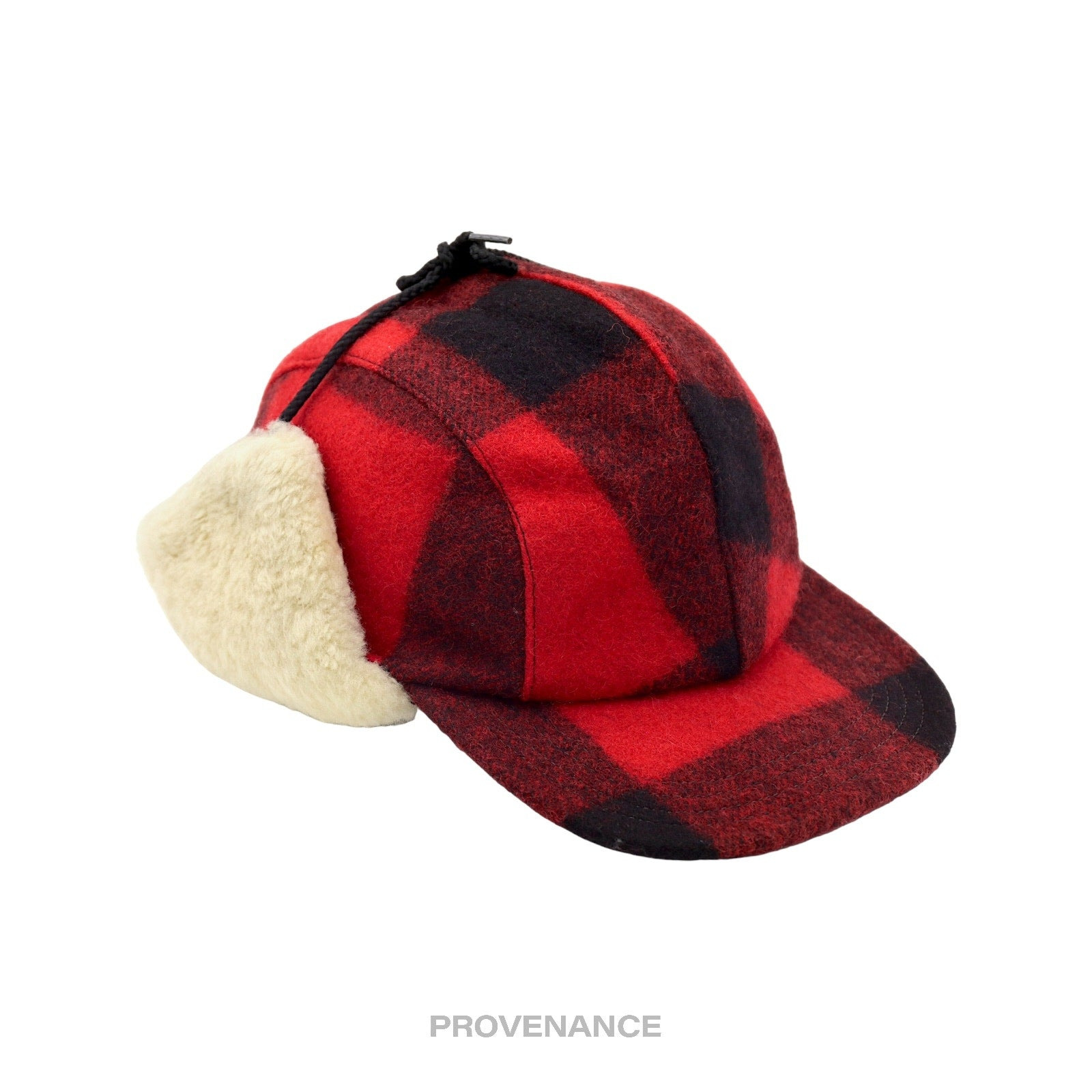 Filson Double Mackinaw Wool Cap - Red Black Plaid - 3