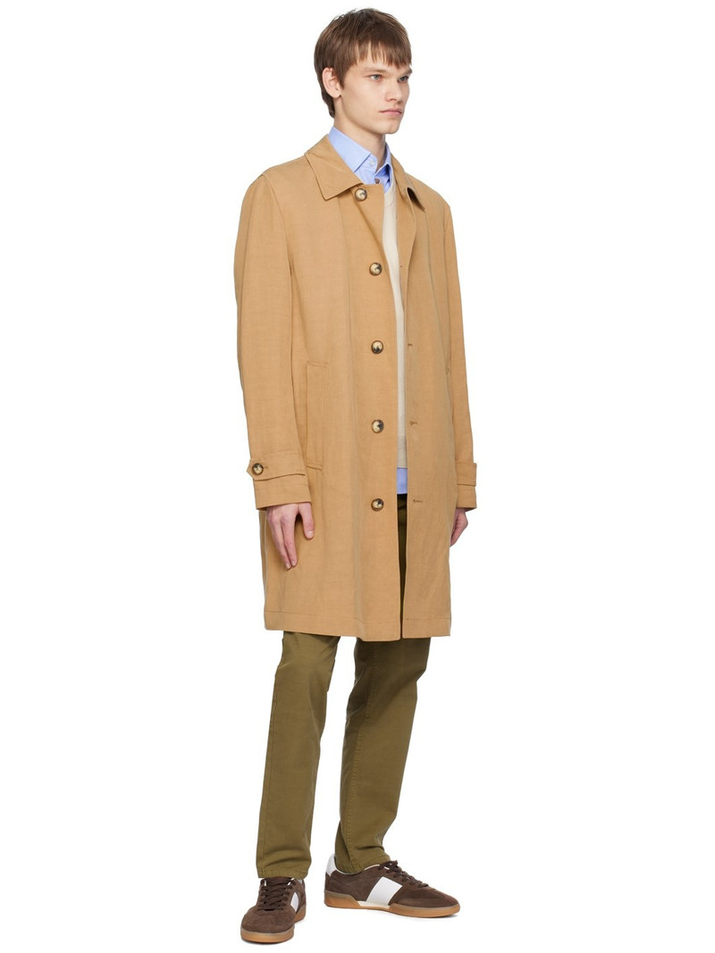 BOSS Tan Spread Collar Coat outlook