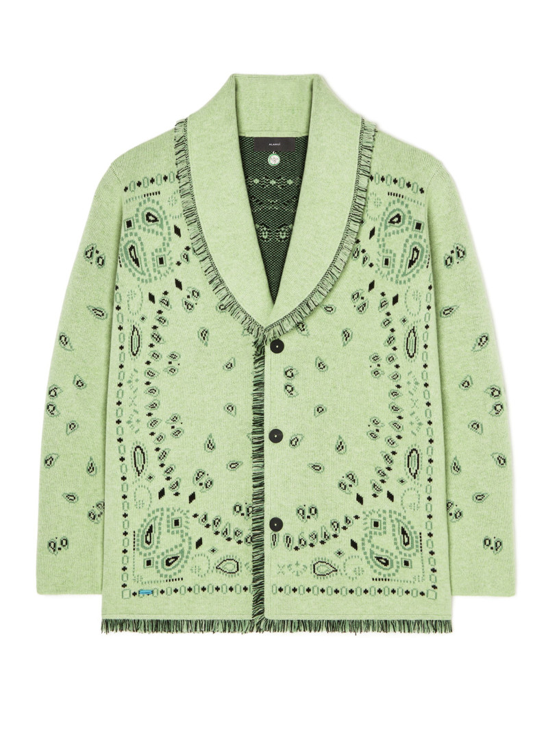 Alanui Bandana Jacquard Cardigan outlook