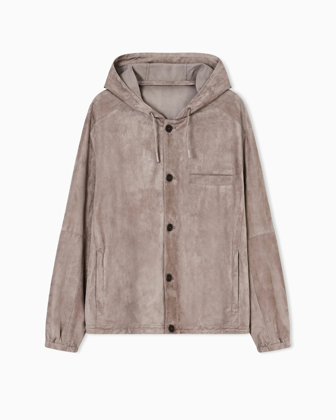 HOODED BLOUSON IN GOATSKIN SUEDE - 1