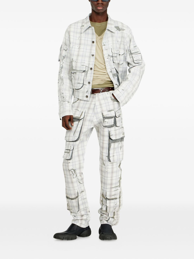 Diesel D-Valen check-pattern shirt jacket outlook