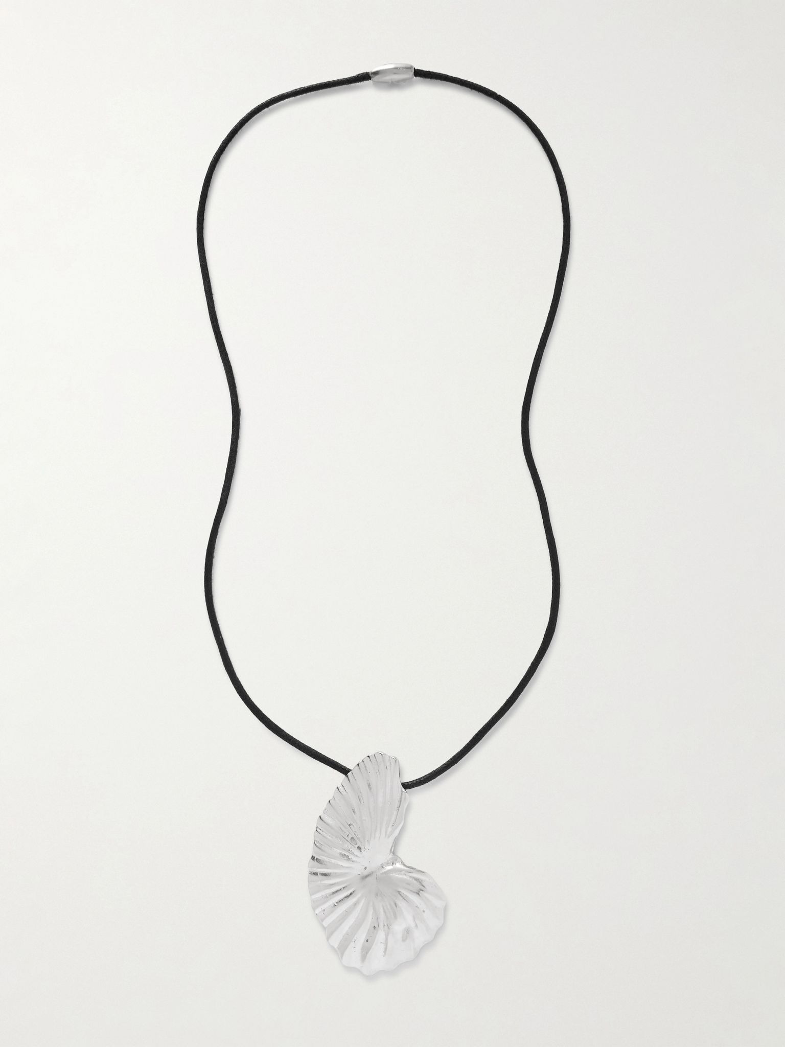 The Birth of Venus sterling silver and cord necklace Silver - 4