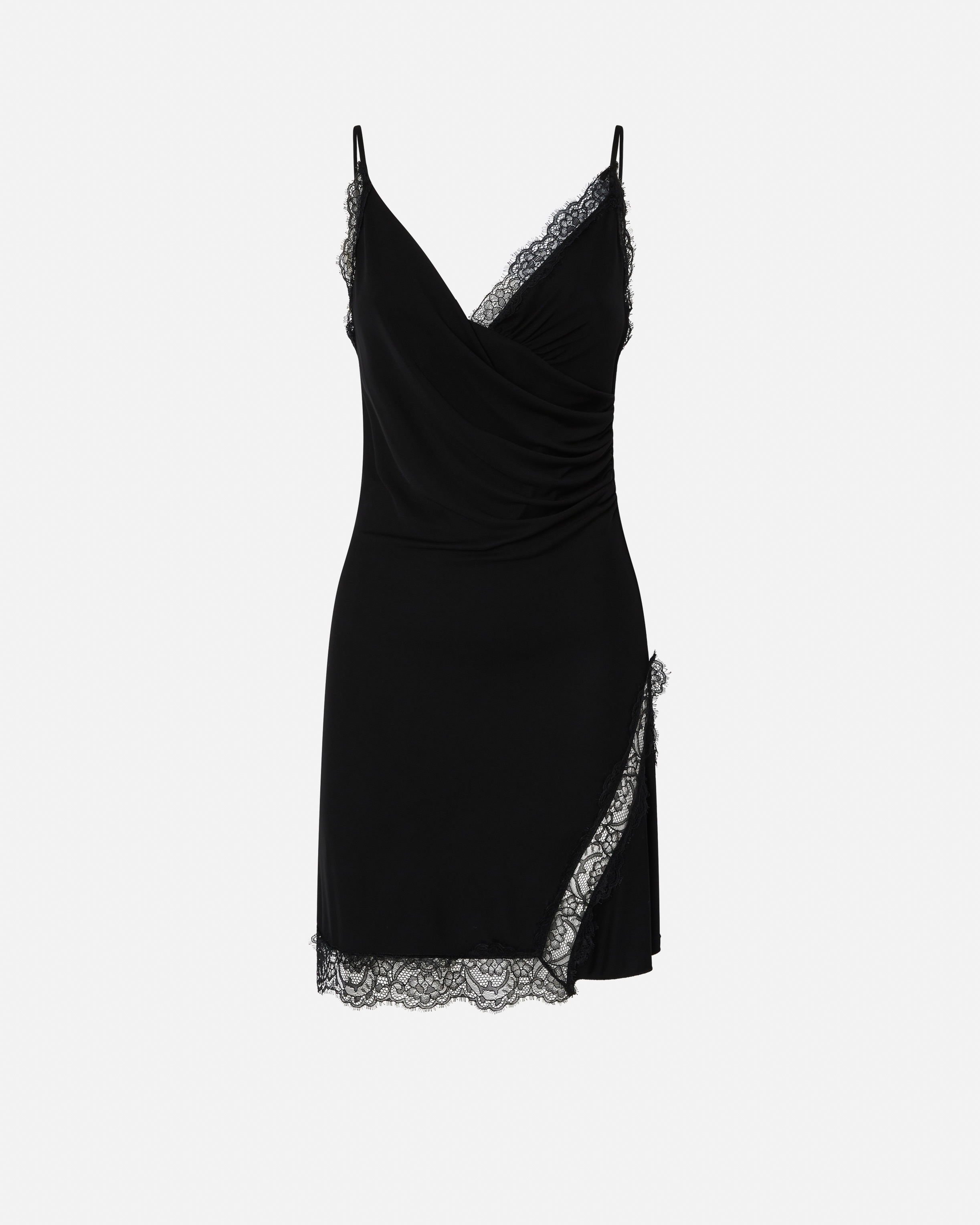 LIGHTWEIGHT MINI DRESS WITH LACE - 1