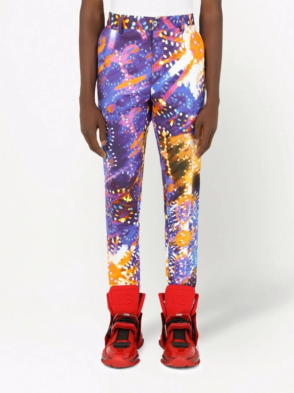 luminaire-print tailored trousers - 3