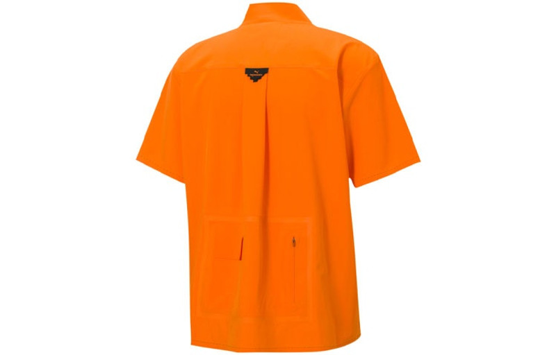 PUMA PUMA x Pronounce Graphic V Neck Short Sleeve T-Shirt 'Orange Black' 532153-29 outlook