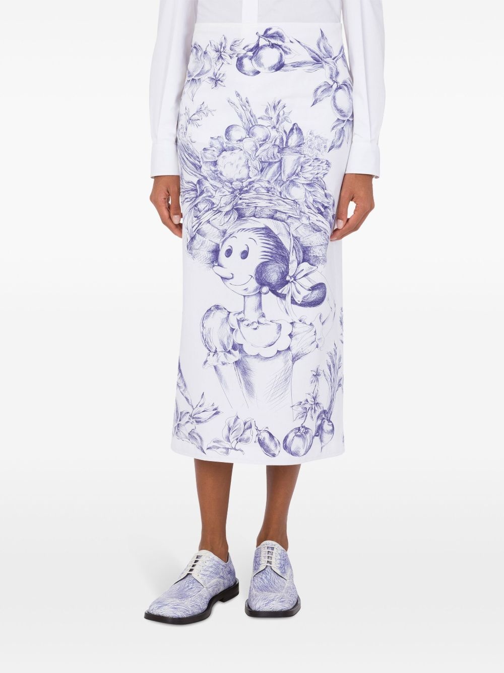 graphic-print midi skirt - 2
