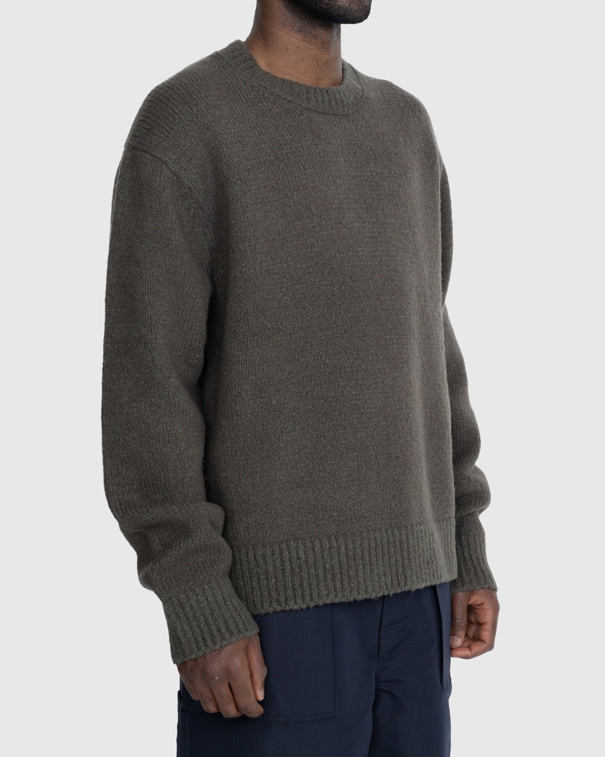 Acne Studios – Wool Blend Crewneck Sweater Green - 4