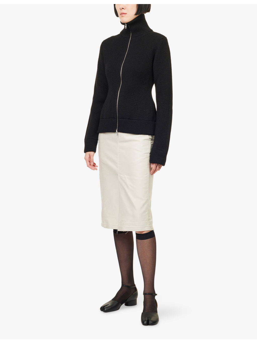 Maison Margiela Knit zip-up cardigan - SI1HA0013S17781900F