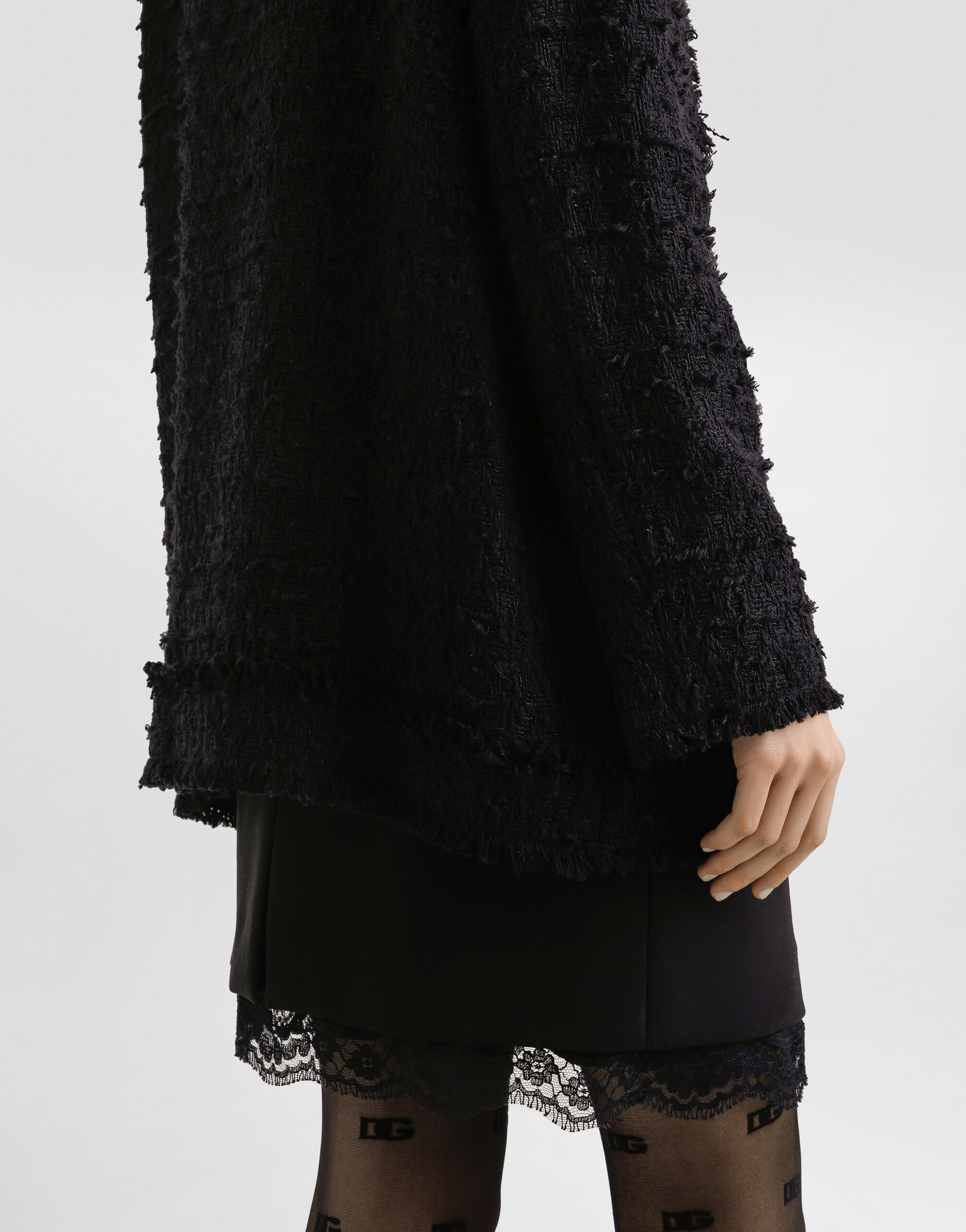 Wool jacket with embroidered trim - 3