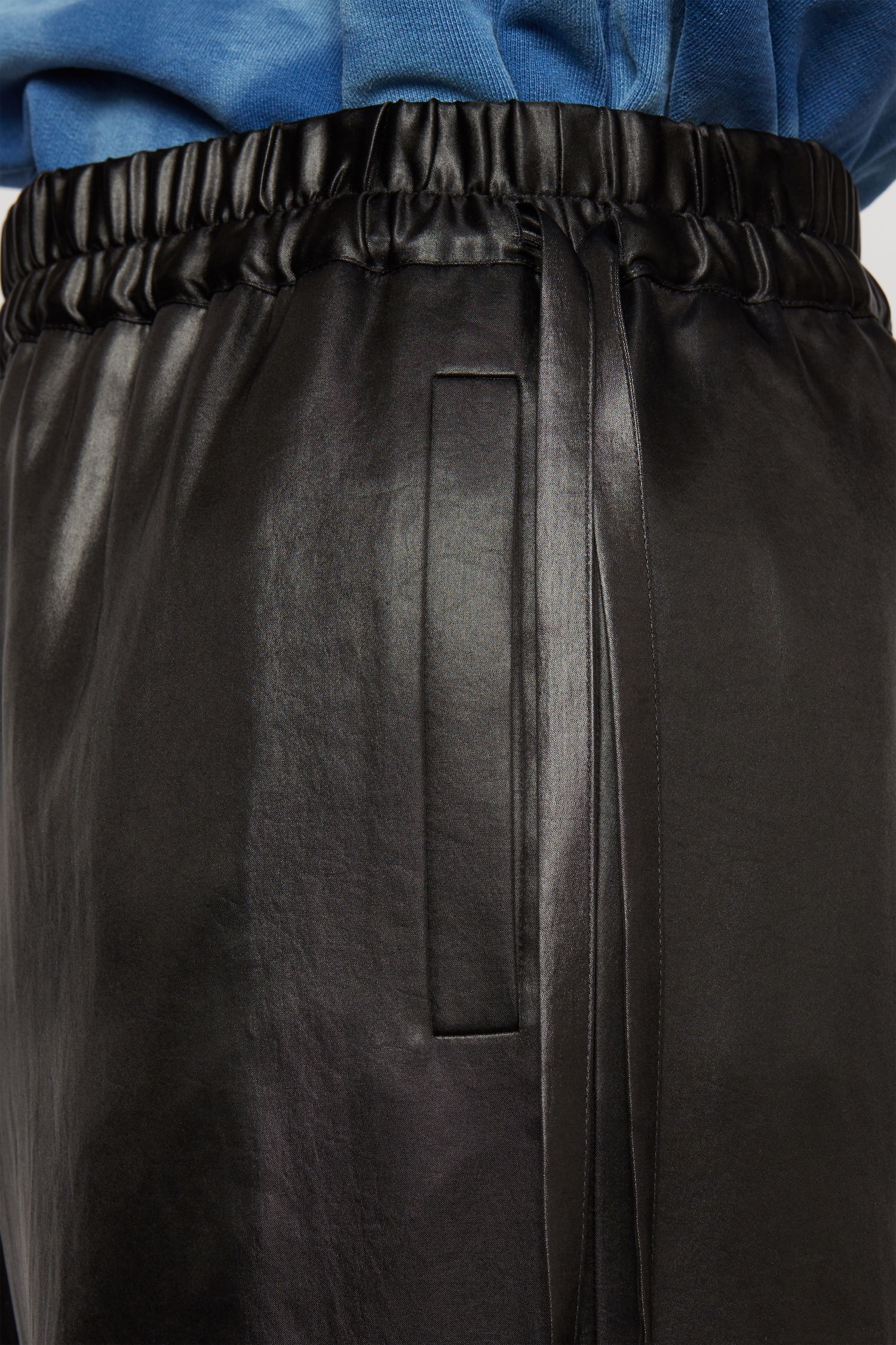 Satin trousers black - 6