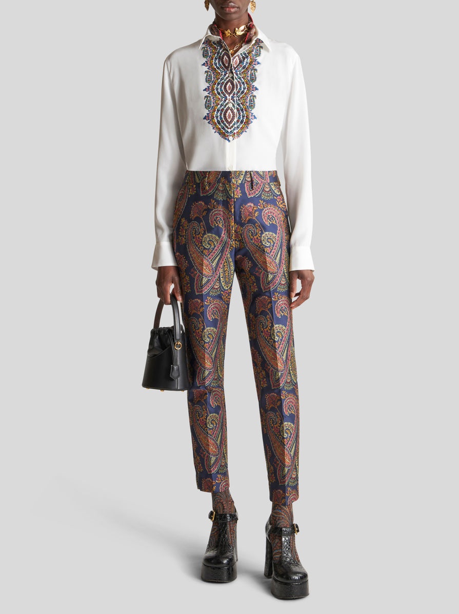 TAILORED JACQUARD TROUSERS - 4