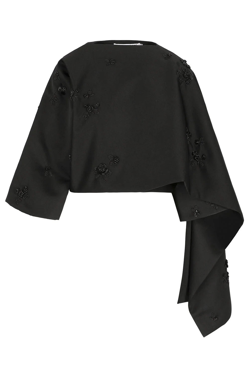 Leo Floral Embroidered Cape Top - 1