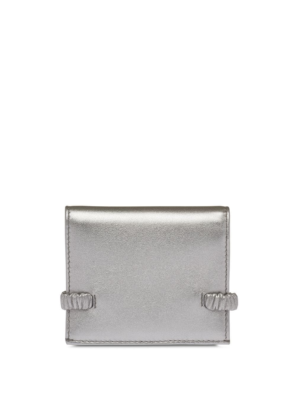 metallic foldover wallet - 2