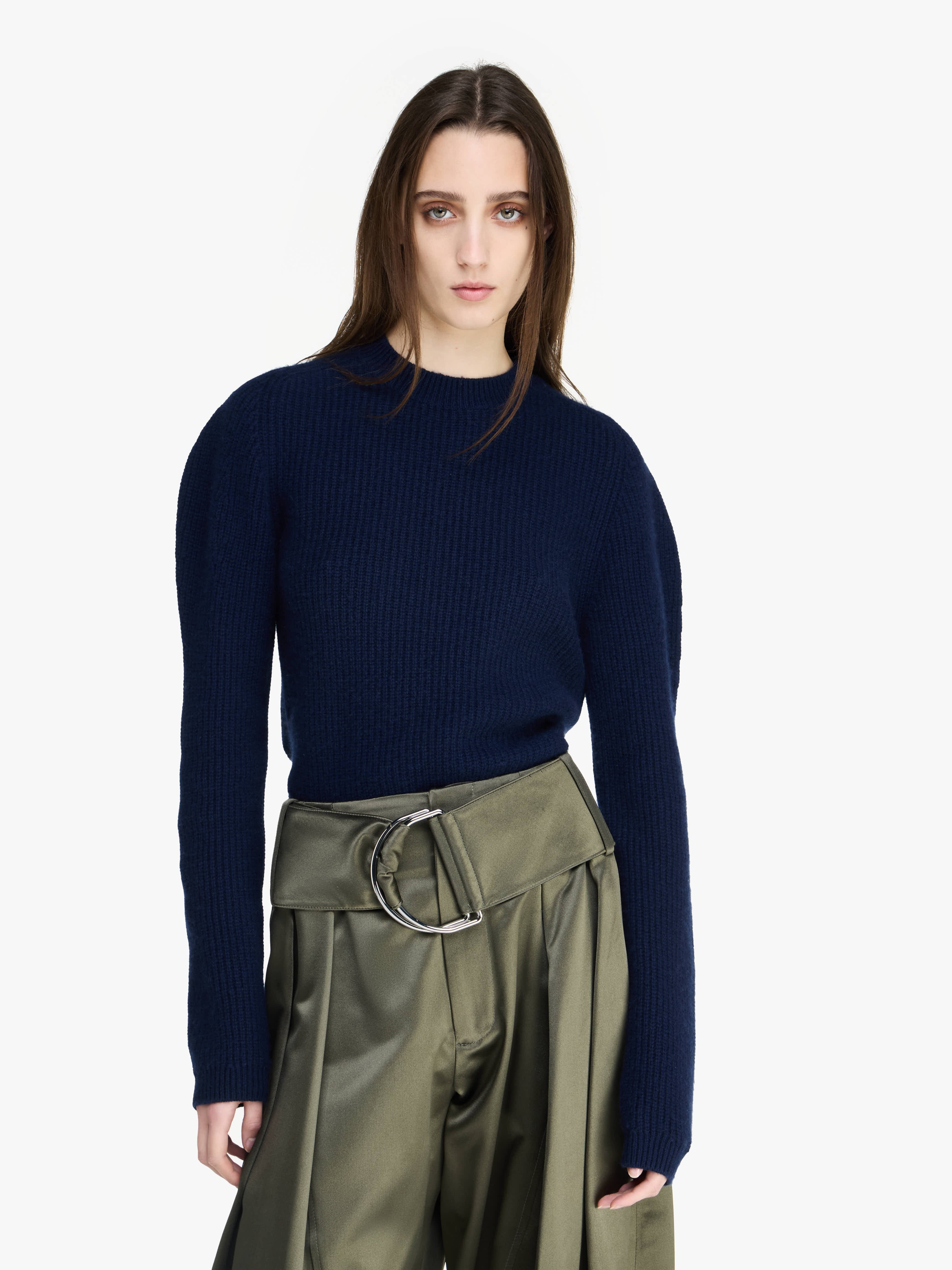 PLEATED D-RING TROUSERS - 4