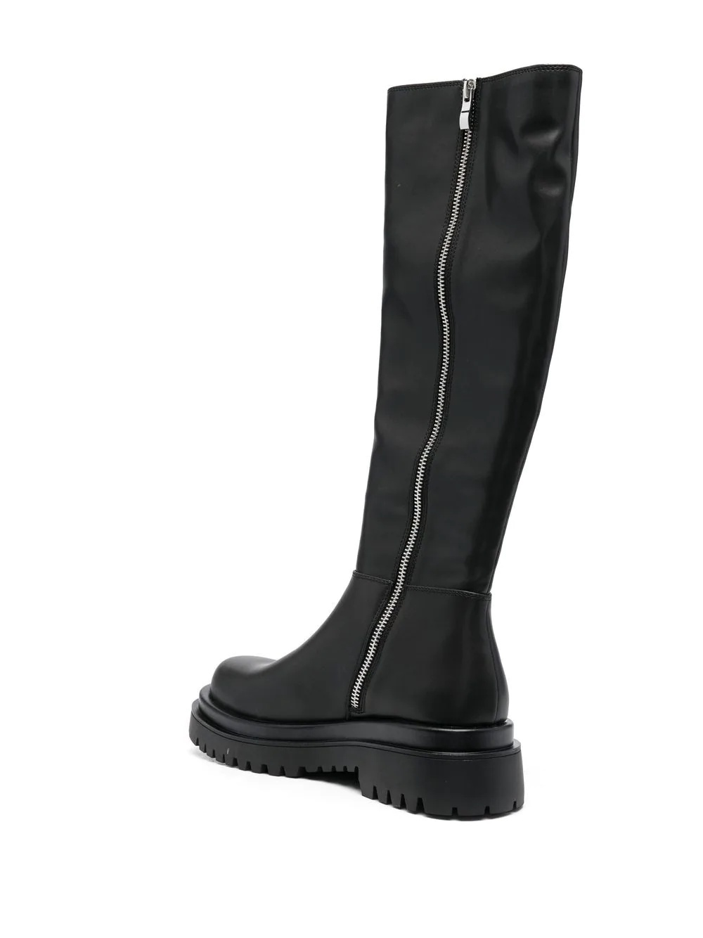 baroque-buckle knee-high boots - 3