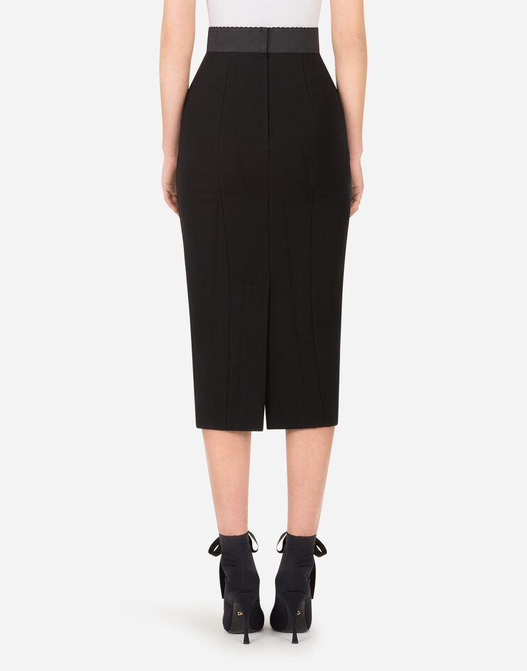 Jersey calf-length pencil skirt - 2