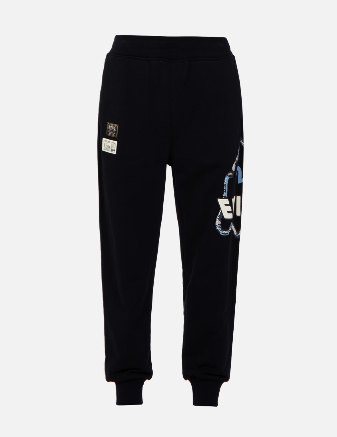 EVISU GODHEAD OUTLINE PRINT SWEATPANTS | REVERSIBLE