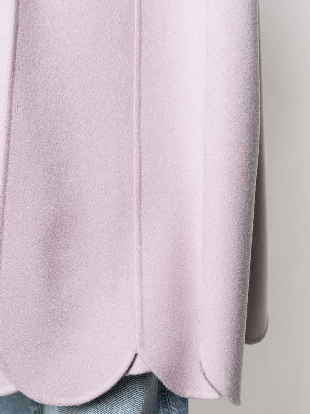 scalloped hem cape - 5