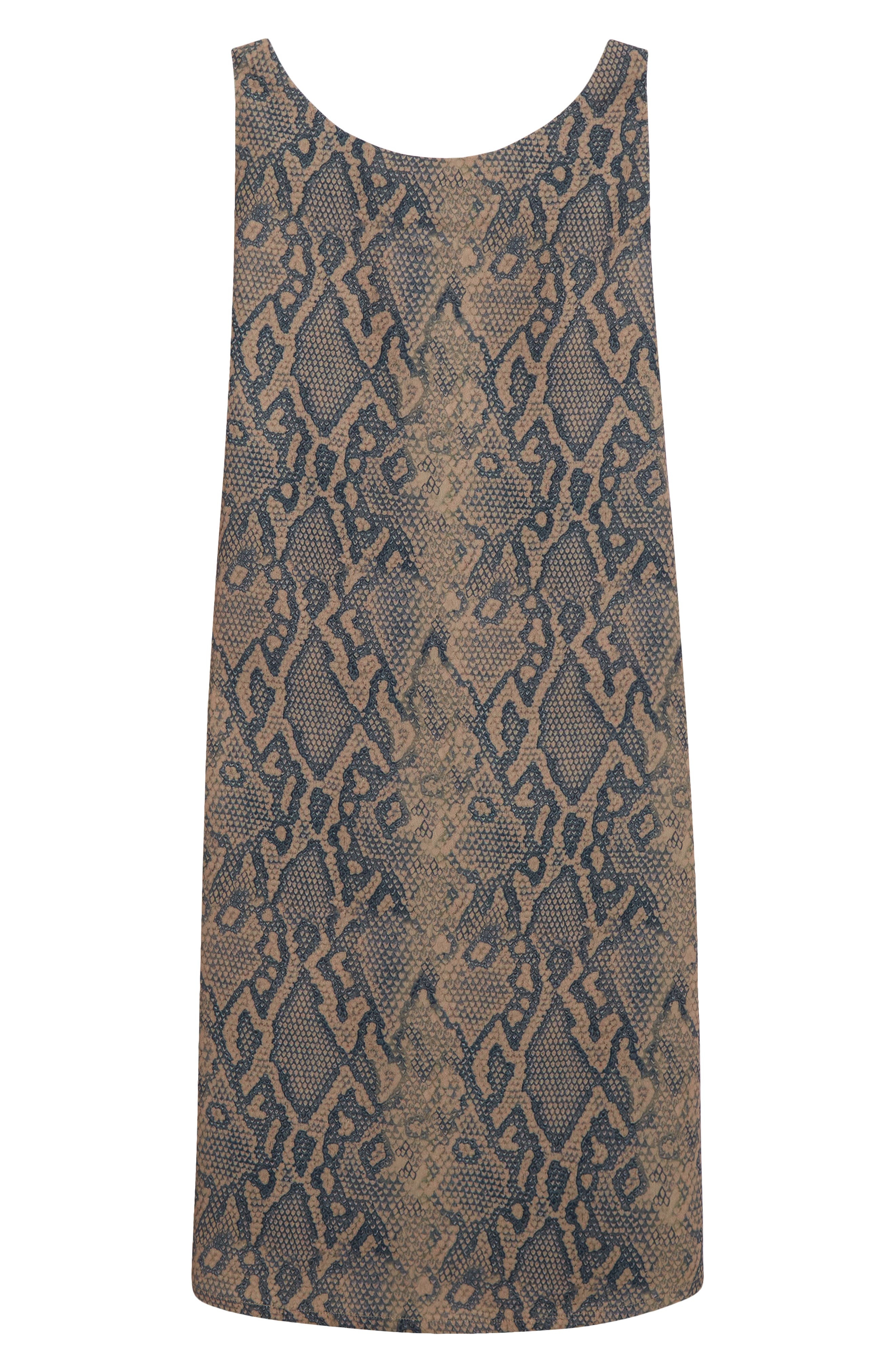 Emporio Armani Snakeskin Print Sleeveless Shift Dress in Multi at Nordstrom - 5