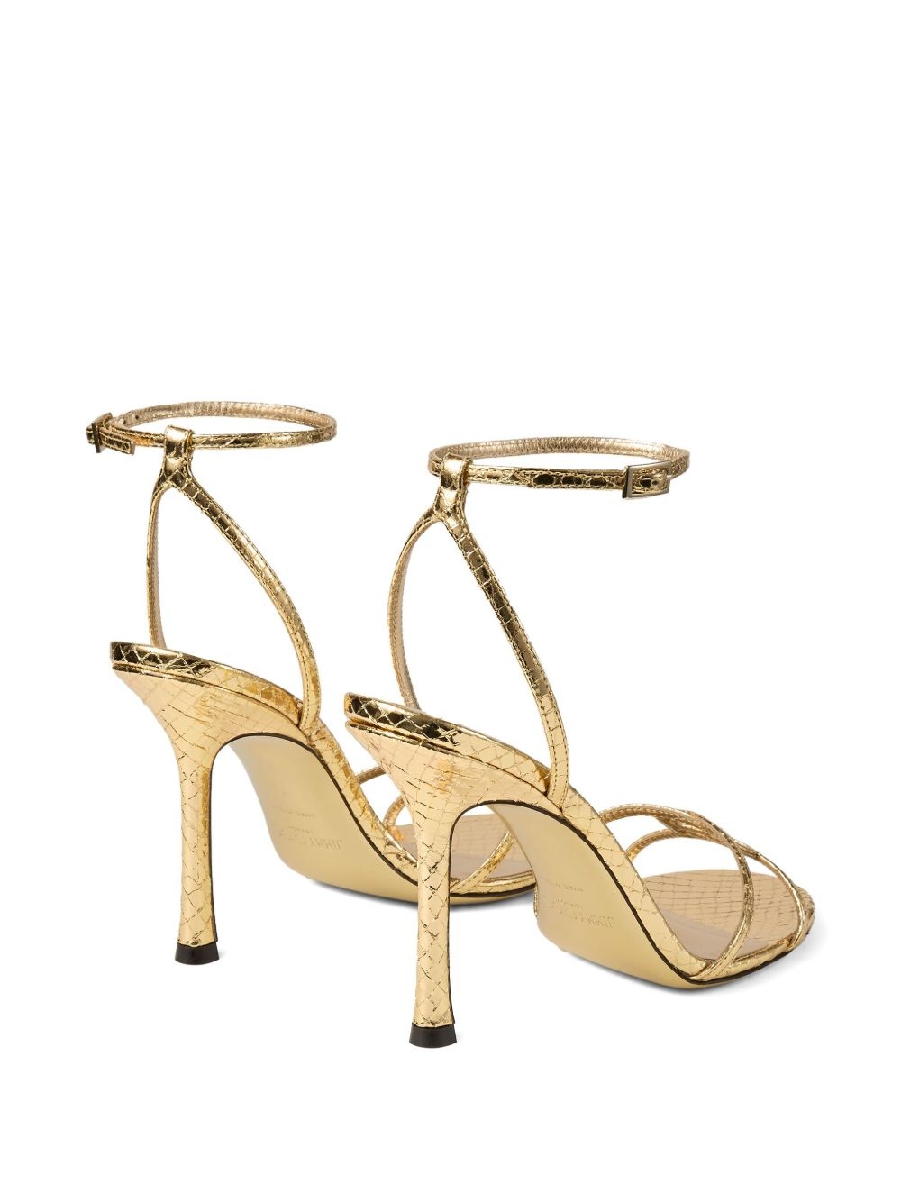 metallic heeled sandals - 2