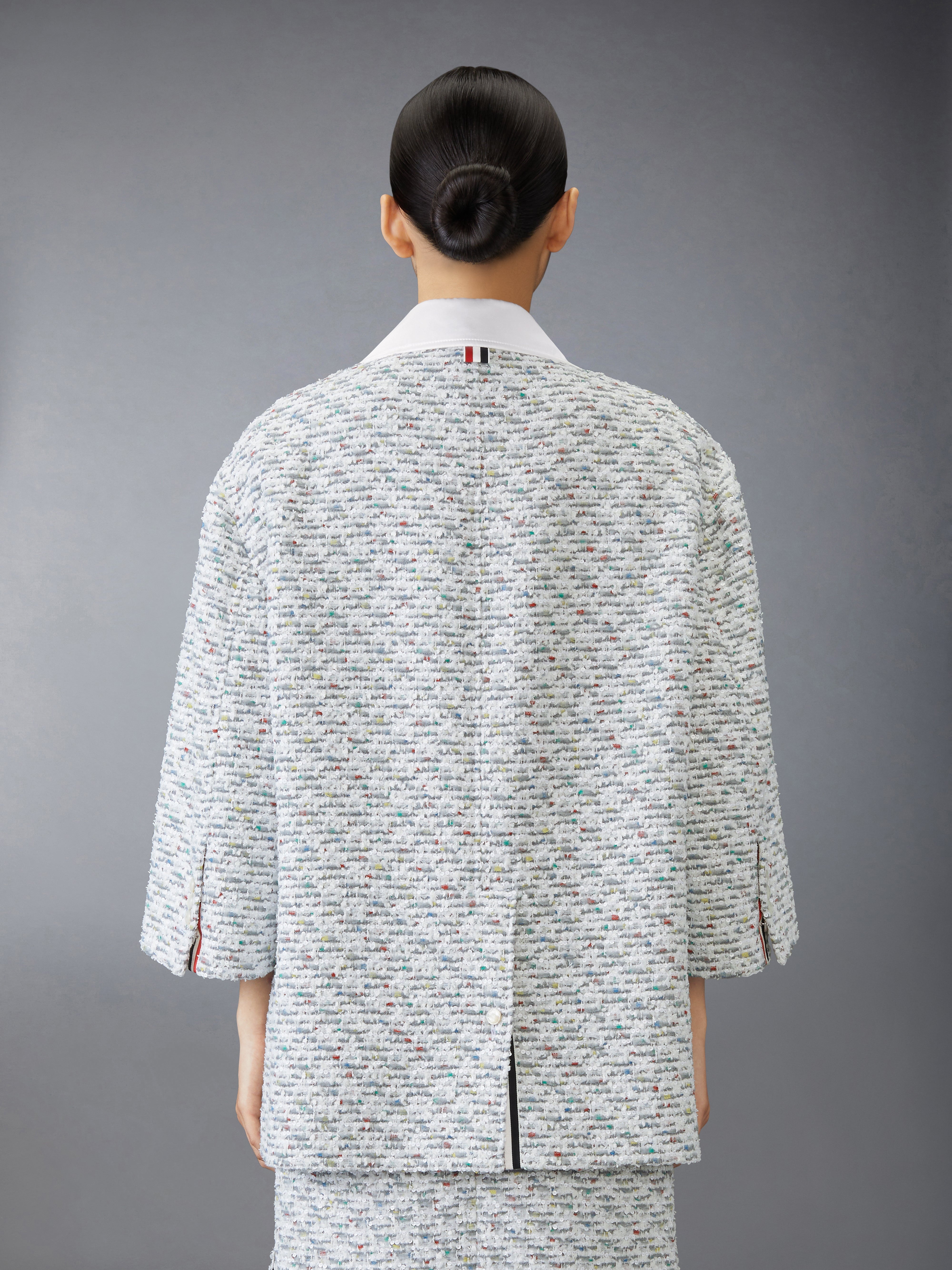 SEQUIN TWEED OVERCOAT - 3