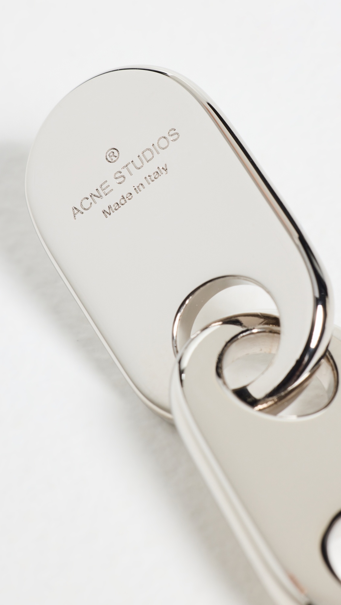 Acne Studios - Chain lock earring - Silver