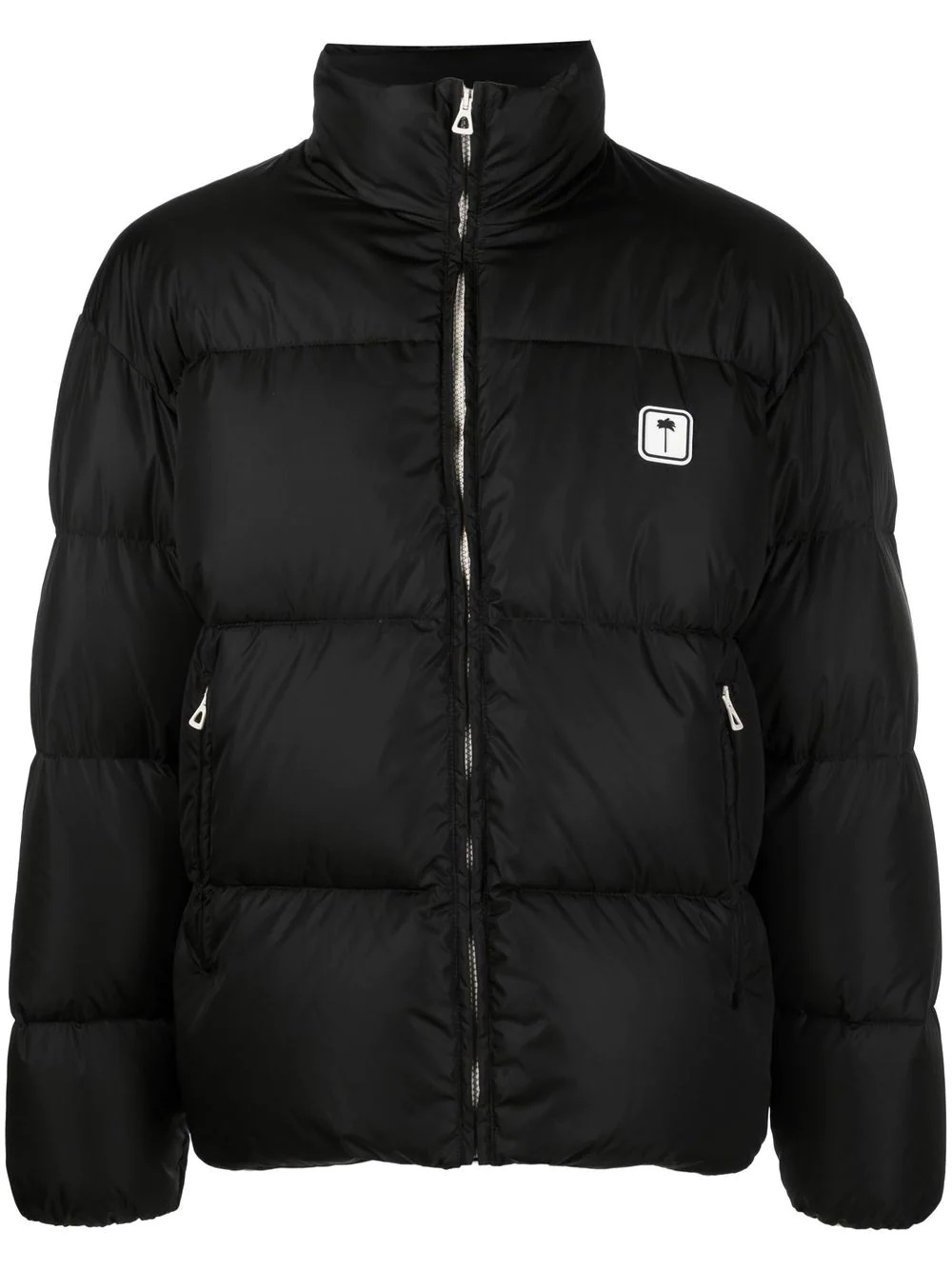 logo-print puffer jacket - 1