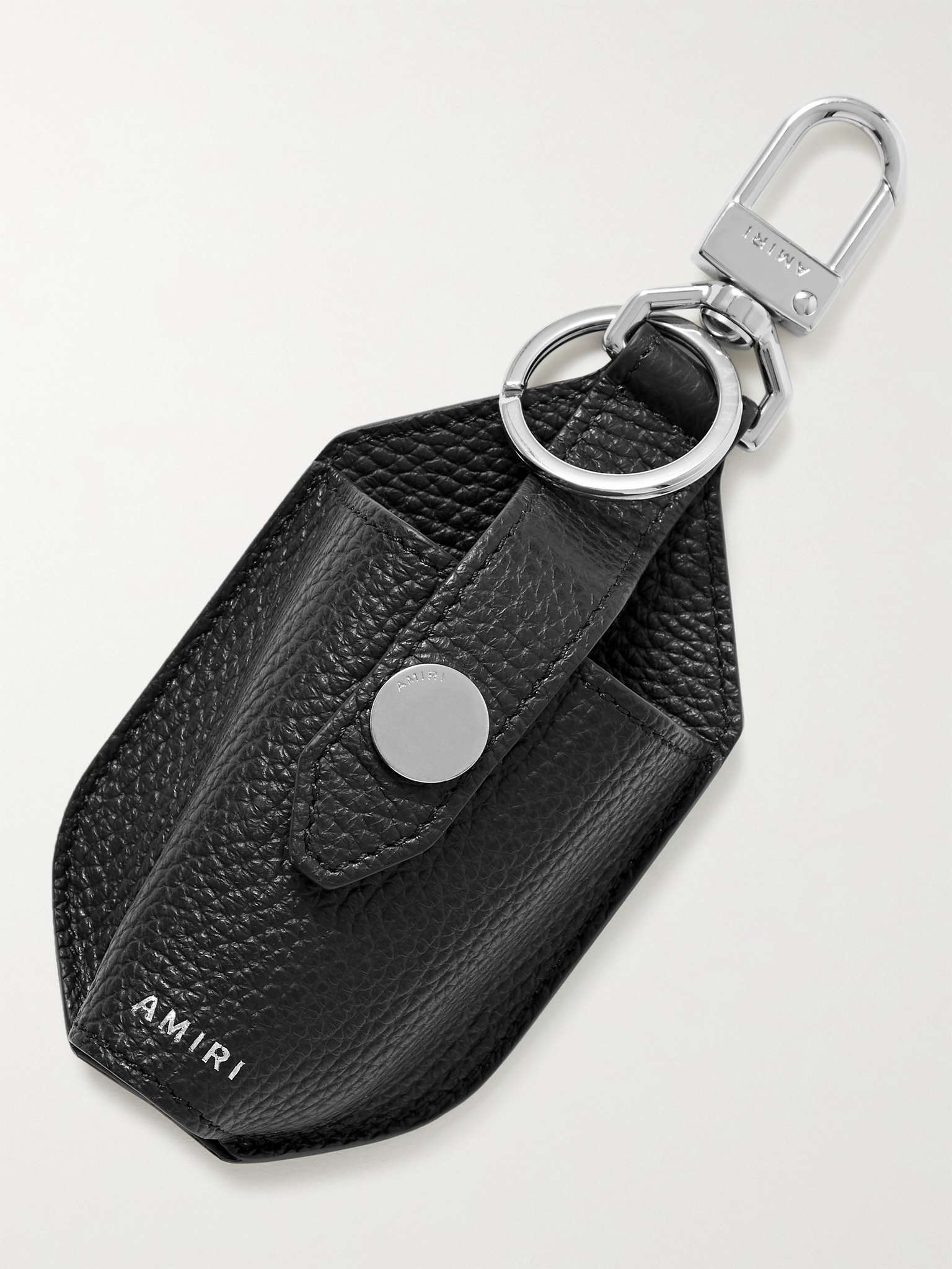 Full-Grain Leather Hand Sanitiser Pouch Key Fob - 1