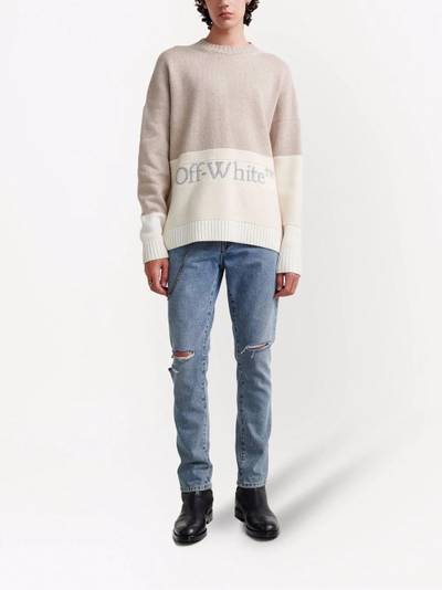 Off-White colour-block knitted jumper outlook