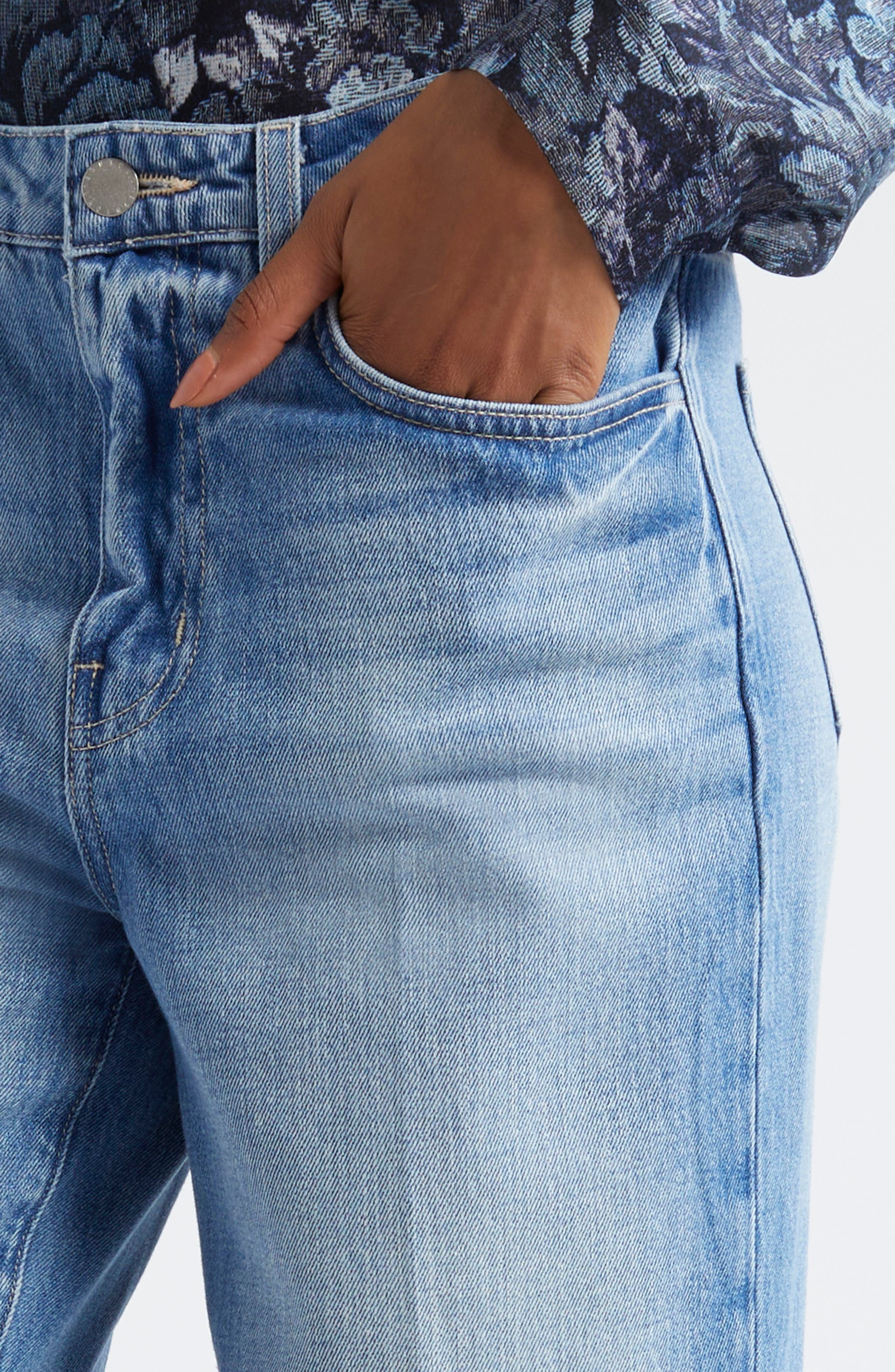 L'AGENCE Miley High Waist Cuff Wide Leg Jeans in Caruso at Nordstrom - 5