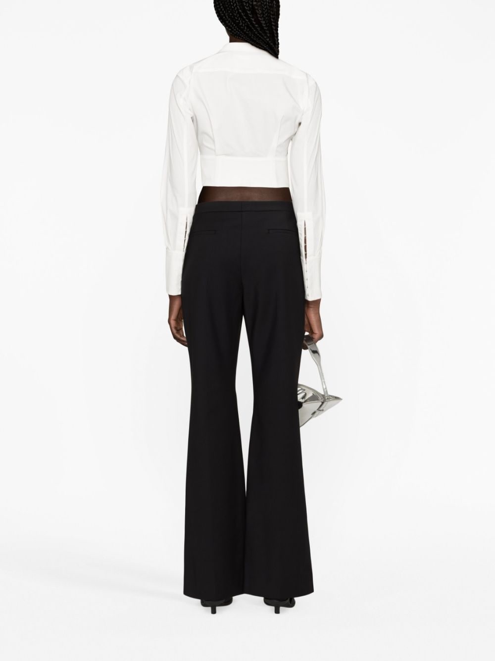 flared tailored trousers - 4